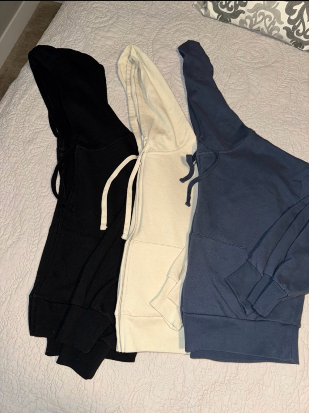 GAP Women's Hoodies Trio - Black, Cream, Blue